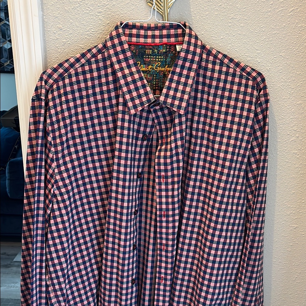 Robert Graham Men's Checkered Shirt - Red and Blue